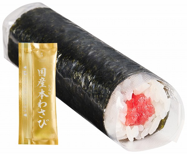 3位：国産わさびで食べるインド鮪中落手巻