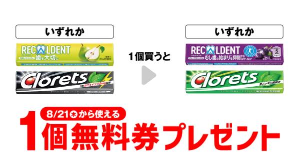 リカルデント 洋なしミント/クロレッツXP シャープミント 