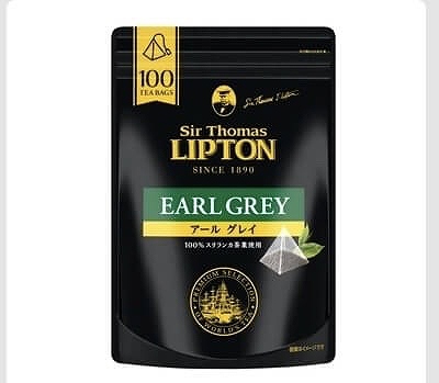 Sir Thomos LIPTON アールグレイ ピラミッド型 ティーバッグ 100パック