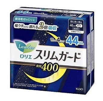 ロリエ スリムガード 特に多い夜用 40cm 羽つき 11個×4パック