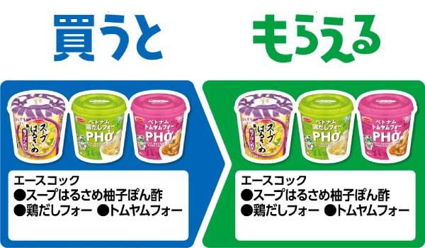 エースコック スープはるさめゆずポン酢/鶏だしフォー/トムヤムフォー