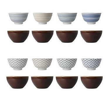 MINOWARE 美濃焼 飯椀×4個・汁椀×4個 計8個セット