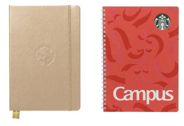 ホリデー2025ノートブックゴールド/ホリデー2025スターバックスキャンパスリングノートレッド