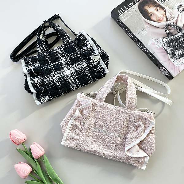 ツイードフリルバッグ