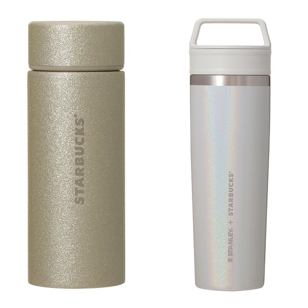 ステンレスボトルグリッターシャンパンゴールド355ml/ステンレスボトルSTANLEYパールホワイト591ml