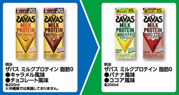 明治 ザバス ミルクプロテイン 脂肪0 キャラメル風味/チョコレート風味 各200ml