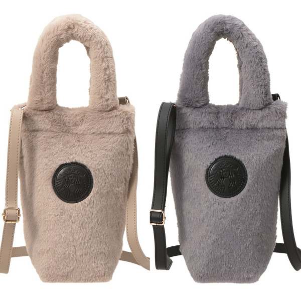 ボトルショルダーバッグファーベージュ/【オンライン商品】ボトルショルダーバッグファーグレー