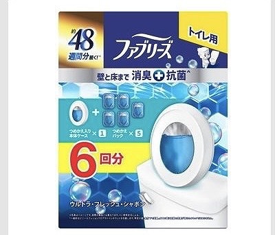 ファブリーズ　トイレ用消臭剤　プレミアムシリーズ　6個パック　抗菌ウルトラフレッシュシャボン