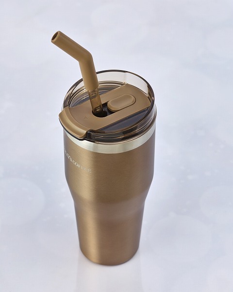 ストロー付き2WAYステンレスタンブラー（メタリック）