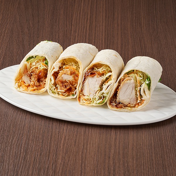 トルティーヤヤンニョムチキンとテリヤキチキン