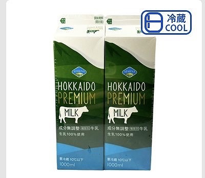 北海道プレミアムミルク 成分無調整 特選牛乳 1,000ml×2本