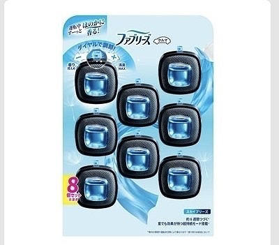 P&G ファブリーズ イージークリップ スカイブリーズ 車用消臭芳香剤 8個