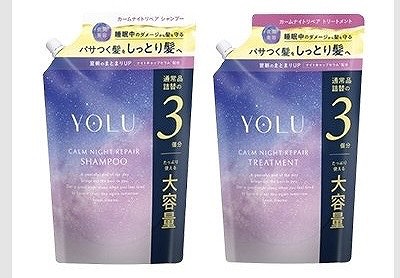 YOLU カームナイトリペア シャンプー/トリートメント 1,110ml