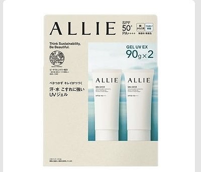 ALLIE ジェル UV EX 顔・からだ用 SPF50+PA++++スーパーウォータープルーフ 90g×2本