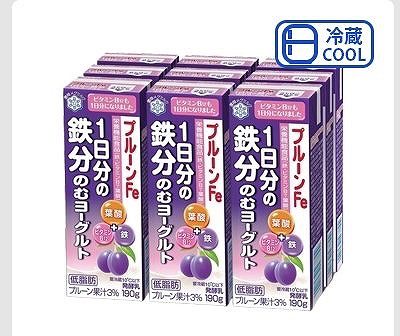 雪印 のむヨーグルトプルーンFe 1日分の鉄分 190g×9個