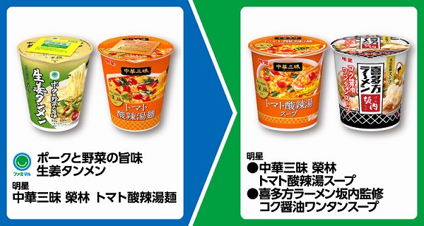 明星 中華三昧 榮林 トマト酸辣湯麺