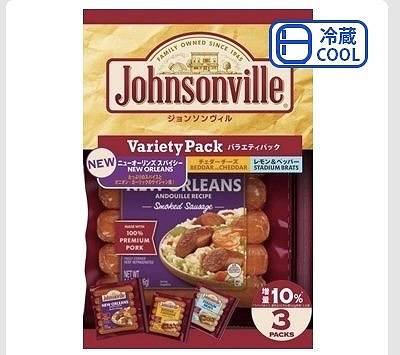 ジョンソンヴィル　ニューオーリンズ・チェダー・レモン＆ペッパー　396g×3袋