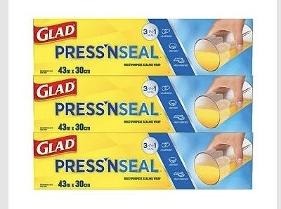GLAD　プレス＆シール　多用途フード保存ラップ　43m×3個