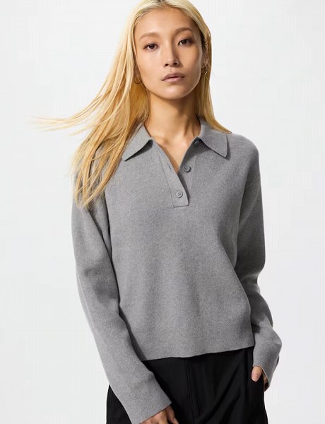 スムースコットンポロセーター