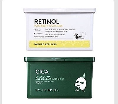 ネイチャーリパブリック デイリーシートマスクレチノール・シカ 30枚×2パック