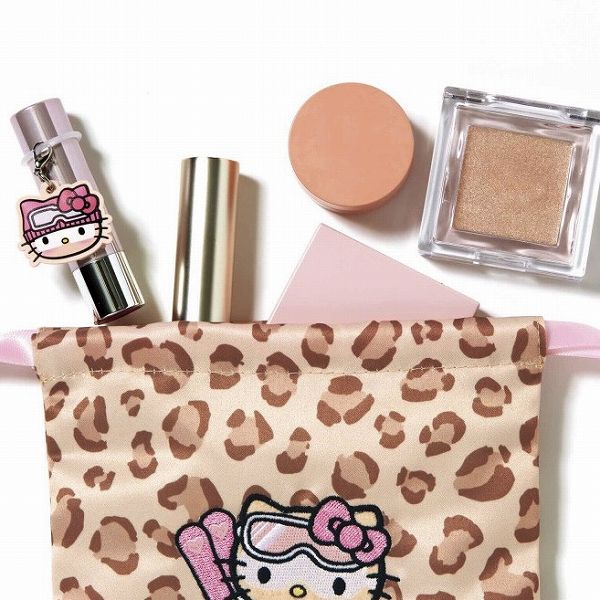 レオパード柄巾着