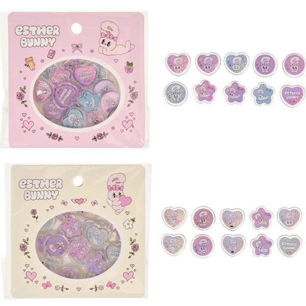 おはじき風シール エスターバニー(ピンク/クリーム)
