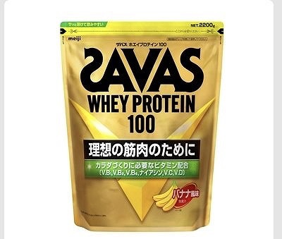 SAVAS（ザバス）ホエイプロテイン100　バナナ味　2,200g