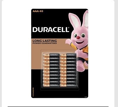 DURACELL　単4アルカリ乾電池　40本パック