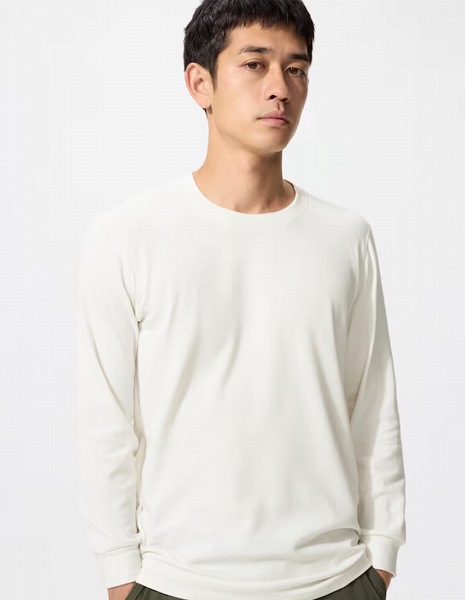 極暖ヒートテックコットンクルーネックT/9分袖