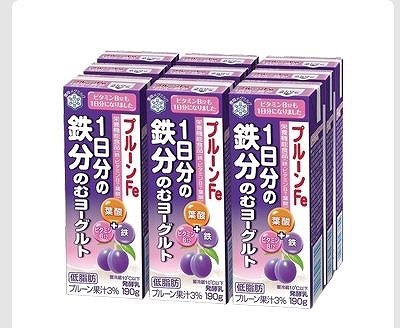 雪印　のむヨーグルトプルーンFe　1日分の鉄分　190g×9個