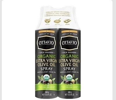 オッタビオ オーガニック エクストラバージンオリーブオイル クッキングスプレー 368g×2本