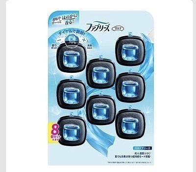 P&G ファブリーズ イージークリップ スカイブリーズ 車用消臭芳香剤 8個