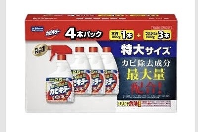 ジョンソン カビキラー 特大サイズ 4本パック 本体1,000g×1本+替え1,000g×3本