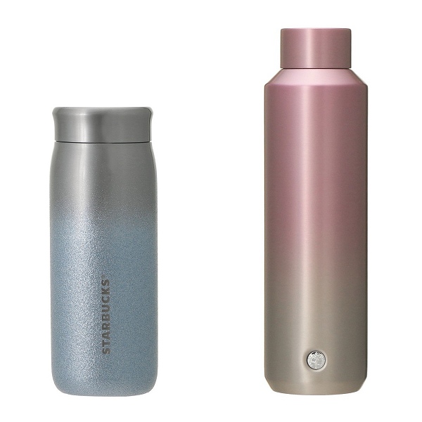 ステンレスボトルグリッターアイスブルーグラデーション355ml/ステンレスボトルピンクグラデーション591ml