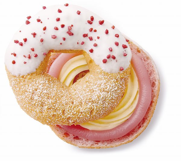 桜もちっとドーナツ 花やぐいちごみるくカスタード