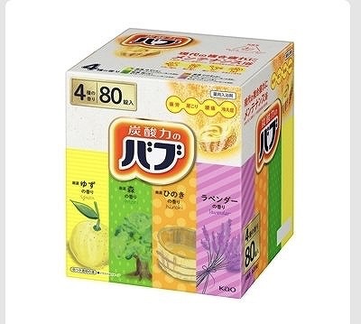炭酸力のバブ　薬用入浴剤　4種の香り×20錠