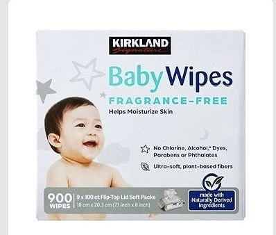 カークランドシグネチャー　大判厚手　おしりふき　900枚入（100枚×9個）