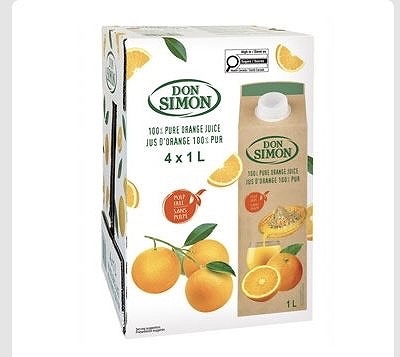 DON SIMON ストレートオレンジジュース 果肉入 1,000ml×4本