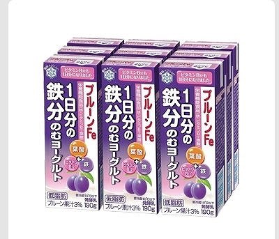 雪印 のむヨーグルトプルーンFe 1日分の鉄分 190g×9個