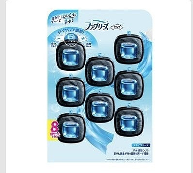 P&G ファブリーズ イージークリップ スカイブリーズ 車用消臭芳香剤 8個