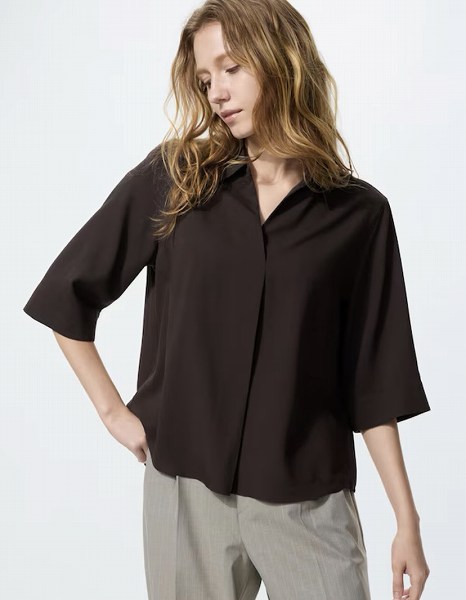 レーヨンスキッパーブラウス/7分袖