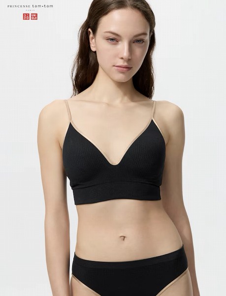 ワイヤレスブラ/プランジネック