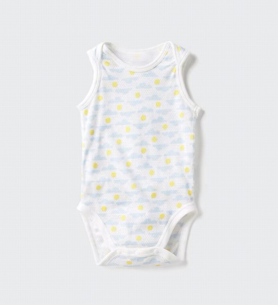 コットンメッシュボディスーツ/ノースリーブ