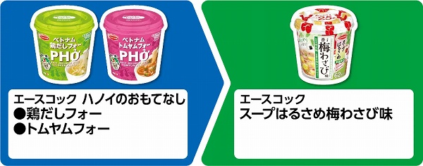 エースコック ハノイのおもてなし 鶏だしフォー/トムヤムフォー