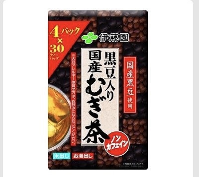 伊藤園　黒豆入り　国産むぎ茶　ティーバッグ　30個×4パック