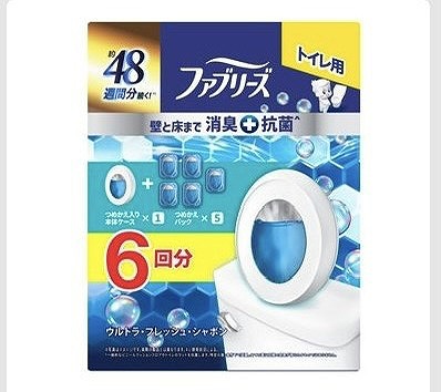 ファブリーズ　トイレ用消臭剤　プレミアムシリーズ　6個パック　抗菌ウルトラ　フレッシュシャボン