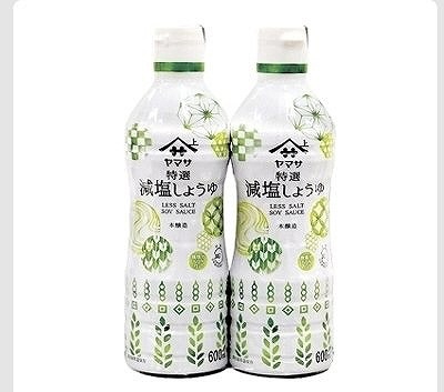 ヤマサ　特選減塩しょうゆ　鮮度ボトル　600ml×2本
