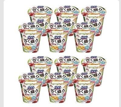 森永乳業 ビヒダス ざく盛りフルーツヨーグルト 200g×12パック