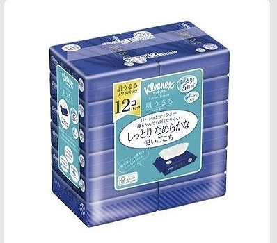 クリネックス ローションティシュー 肌うるる ソフトパック 12個