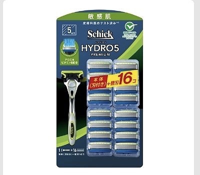 シック ハイドロ5 プレミアム 敏感肌用 本体(刃付き)+替刃16個